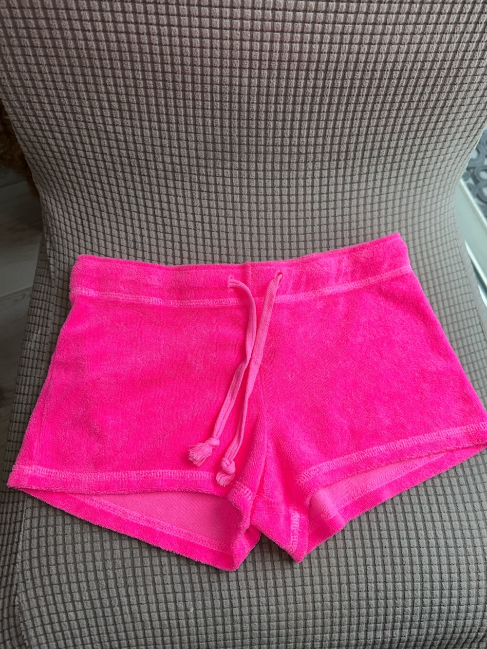 Lucy Neon Pink Terry Cloth Shorts